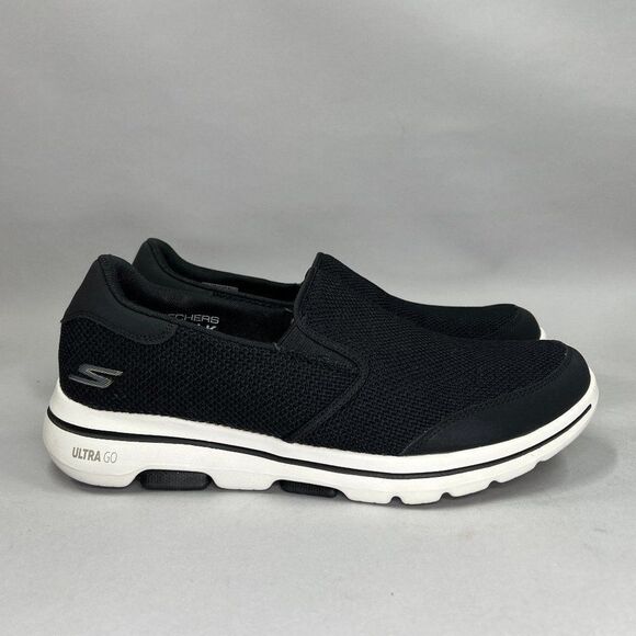 Skechers Go‎ Walk 5 Shoes Men's Size 11.5 Black Mesh Slip On Athletic Sneakers - Picture 2 of 14
